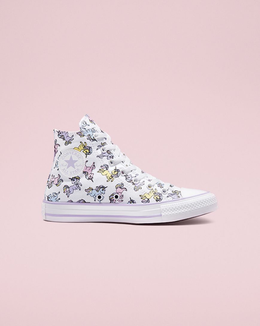 Tenisky Vysoke Converse Chuck Taylor All Star Unicorns Chlapcenske Biele Siva Nachový | SK EOZCH3